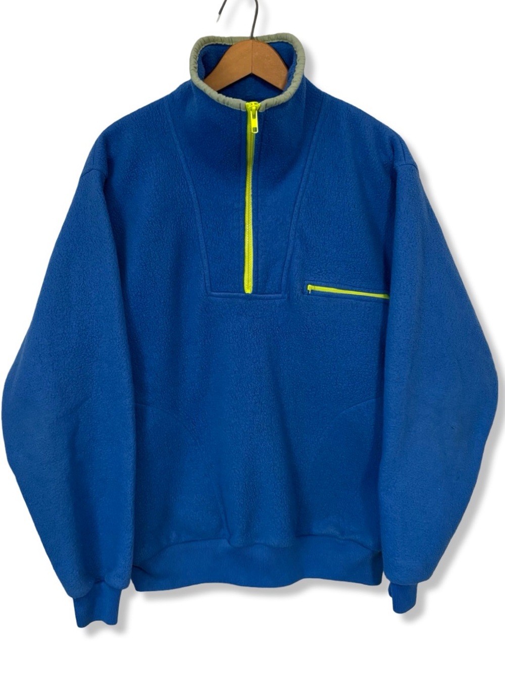 Vintage 90s Blue Half-Zip Fleece Pullover